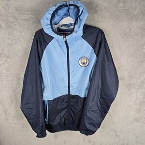 Manchester City FC Official Soccer Gift Men Shower Jacket Windbreaker